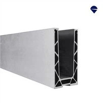 Регулируем 1,5kN алуминиев стъклен канал за горен монтаж